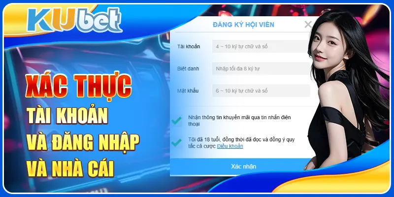 Xác thực tài khoản và đăng nhập và nhà cái